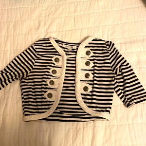 black and white striped sweater
